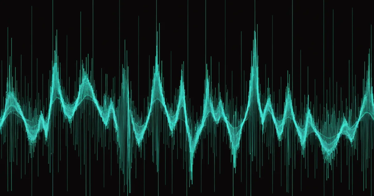 Abstract high-frequency waveform representing acoustic emission signals